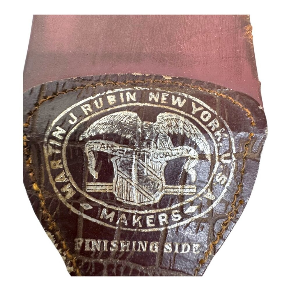 Martin J Rubin Genuine Horse Hide Straight Razor Strop Multi Dot Honing Side 24" - Picture 2 of 10